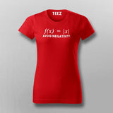 Avoid Negativity Maths Funny T-Shirt For Women Online India