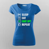 Sleep Eat ChatGPT Repeat Women's Tee
