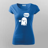 Ghost Boo funny Scary T-shirt for Women