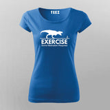 Buy this Exercise Funny T-rex Chasing Motivation T-shirt for Women