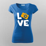 I Love Camera T-Shirt For Women