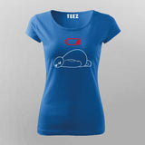 Low Battery Funny  Round Neck  T-Shirt For Women 