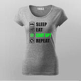 Sleep Eat ChatGPT Repeat Women's Tee