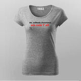 Wix Code Y'all T-Shirt For Women India