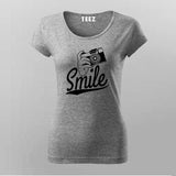 Smile Camera: Chic Women's Photography Shirt