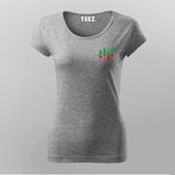 Candlestick Share Market Logo T-shirt For Women