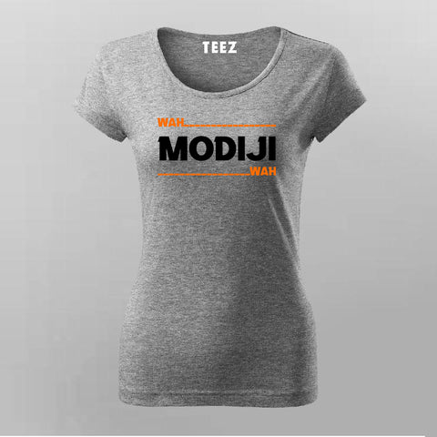 Wah Modiji Wah Hindi Meme T-shirt For Women