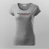Chuck Norries Writes Code Funny Programming Joke T-Shirt For Women