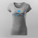 Keep Calm Shirt for IOS Swift Developers T-Shirt For Women Online