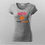 Sweeter than Jalebi Hindi Funny Desi T-shirt For Women.