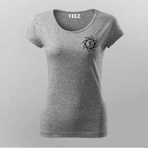 Namaste Yoga Chest Logo  T-shirt For Women India