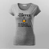 Item Coffee Agility Stamina Endurance  T-Shirt For Women