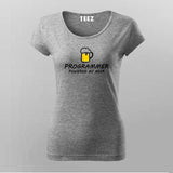 Beer Programmer Funny T-Shirt For Women India