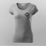 EF Cyrillic Logo Alphabet  T-shirt For Women