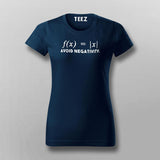 Avoid Negativity Maths Funny T-Shirt For   Women