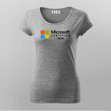 Microsoft Certified Trainer Logo T-Shirt For Women Online Teez
