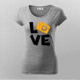 I Love Camera T-Shirt For Women