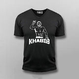 Khabib Logo V-Neck T-Shirt For Men Online India