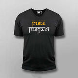 pure punjabi V Neck T-Shirt For Men Online India