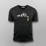 Man Week Craft Beer 100% Cotton Drunk Tee Alcohol V Neck T-shirt For Men