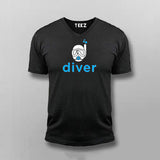 Scuba Diver T-shirt V-neck For Men Online India