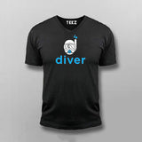 Scuba Diver T-shirt V-neck For Men Online India