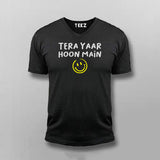 tera yaar hoon main Funny V-Neck T-shirt For Men Online Teez 