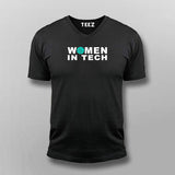 Women In Tech V-neck T-shirt For Men India Online Teez