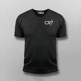 Cristiano Ronaldo CR7 Chest Logo V-neck T-shirt For Men Online India