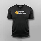 indian bank V Neck T-shirt For Men