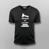 Order At Court V Neck  T-Shirt For Men India