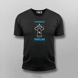 I'd Rather Be Traveling Space Alien Funny UFO V Neck T-Shirt For Men Online India