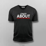 Crazy About Computer Programming V Neck T-Shirt For Men Online India