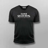 Super smash bros Gaming v neck T-shirt for men online