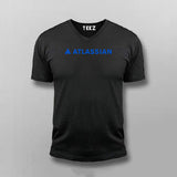 Atlassian logo V Neck T-shirt For Men