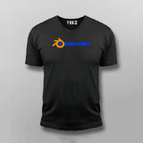 Blender Computer Software V-Neck T-shirt For Men Online India 