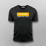 Caution: Tester At Work Men's T-Shirt - Enter If You Dare