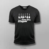 Choose your weapon Guitar V Neck T-shirt For Men