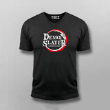 Demon Slayer : Kimetsu No Yaiba V-Neck T- Shirt For Men Online