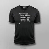 Programmer - Code Coffee True V-Neck  T-Shirt For Men India
