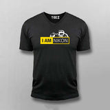 I Am Nikon V Neck T-Shirt For Men Online India