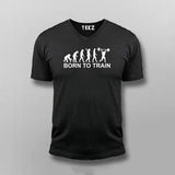 Born To Train Evolution Gym V Neck T shirt For Men