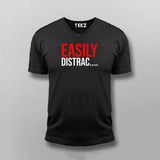 Easily distrac V Neck T-shirt For Men