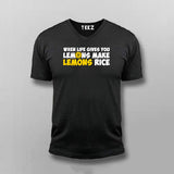When Life Give You Lemons Make Lemon V Neck T-Shirt For Men Online India