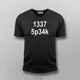 1337 Speak Programmer Coder Geek Nerd Hacker V Neck T-Shirt For Men