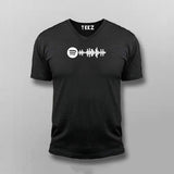 Music Favorite Song Code Personalised V Neck T-shirt For Men