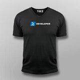 Powershell Developer Programmer V-neck T-shirt For Men Online Teez