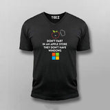 Don't Fart In An Apple Store V Neck T-shirt For Men
