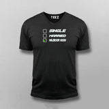 Single Married Majboor Hoon V-Neck  T-shirt For Men Online