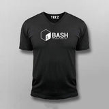 Bash Shell Logo V-Neck T-shirt For Men Online
